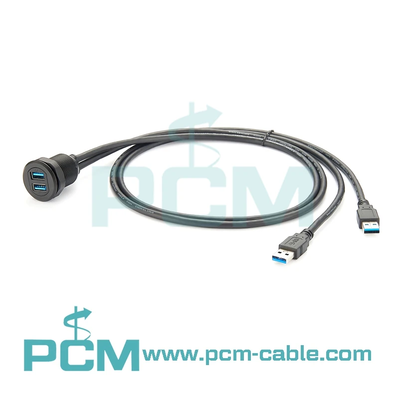 Dual USB 3.0 Ports Mount with Light