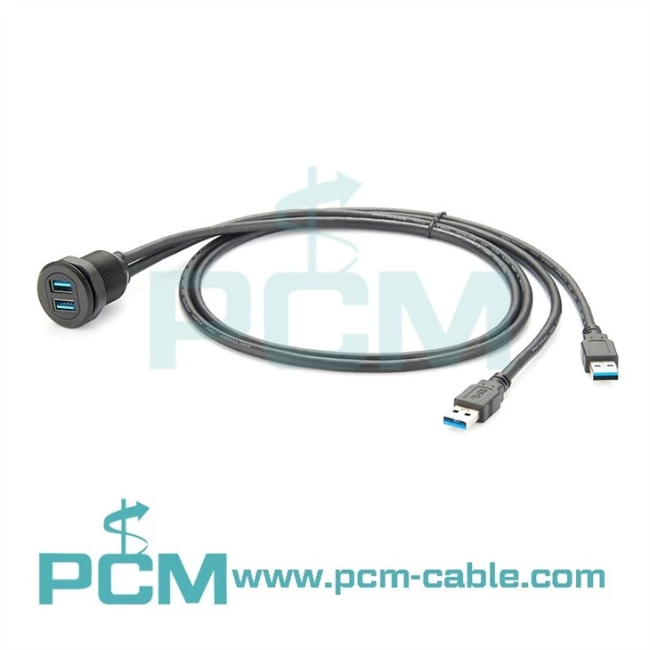 Dual USB 3.0 Ports Mount with Light