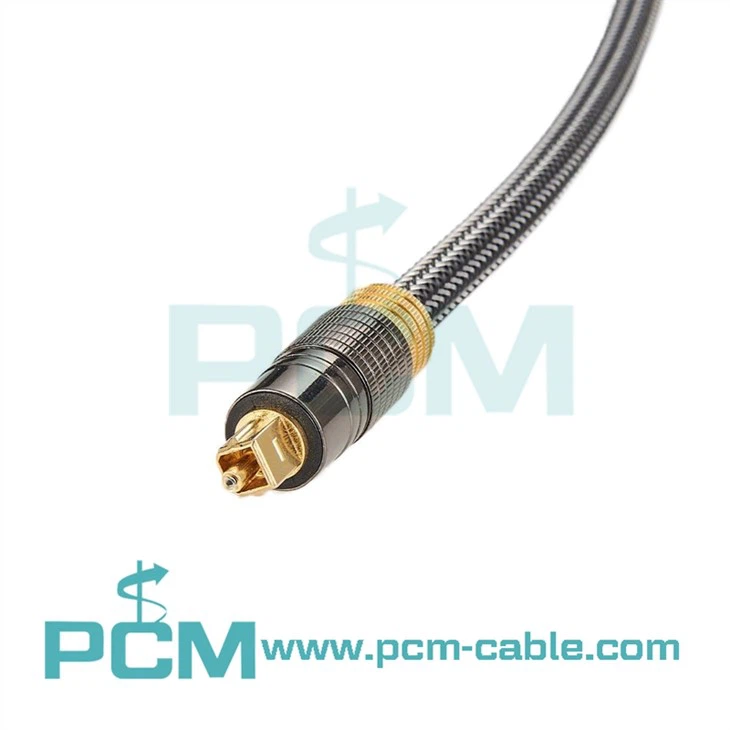 Digitalni optični avdio kabel Toslink Pozlačen kabel iz optičnih vlaken moški-moški