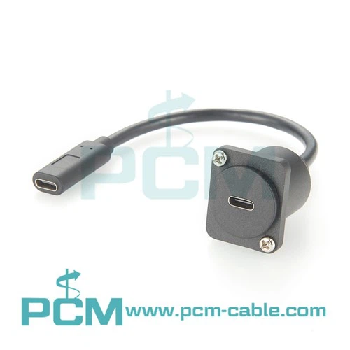 USB C D-Type in XLR priključek za pritrditev na ploščo