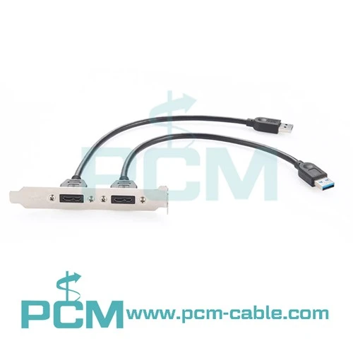 Micro-B ženski na USB-A moški nosilec za ploščo