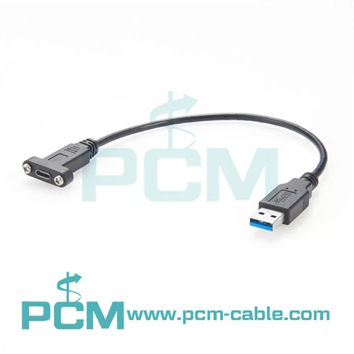USB-C 3.1 za montažo na ploščo na podaljšek