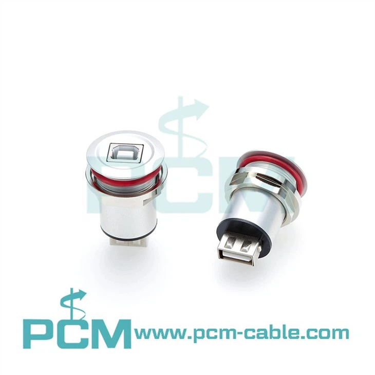 Har-port USB 2.0 A-B Coupler Silver