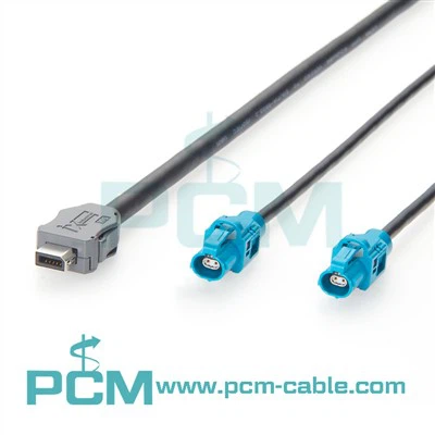 Avtomobilski ethernetni prelomni kabel IX na dvojni ženski kabel H-MTD