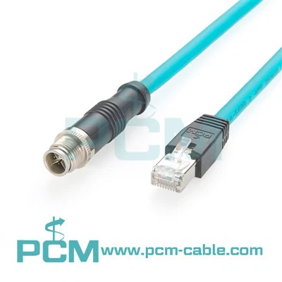 M12 X-kodiran 8 PIN na RJ45 GIGE Vision Cat6a High Flex Ethernet kabel za strojno vid