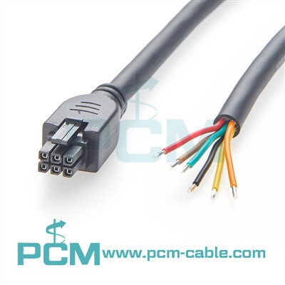 Mikro-prilagodite 3.0 6 vtičnico vezja na kabelski sklop z odprtim koncem