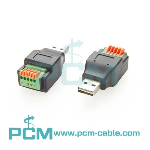 USB2.0 Adapter s priključnimi bloki tipa A na 5 nožic s pritiskom na gumb